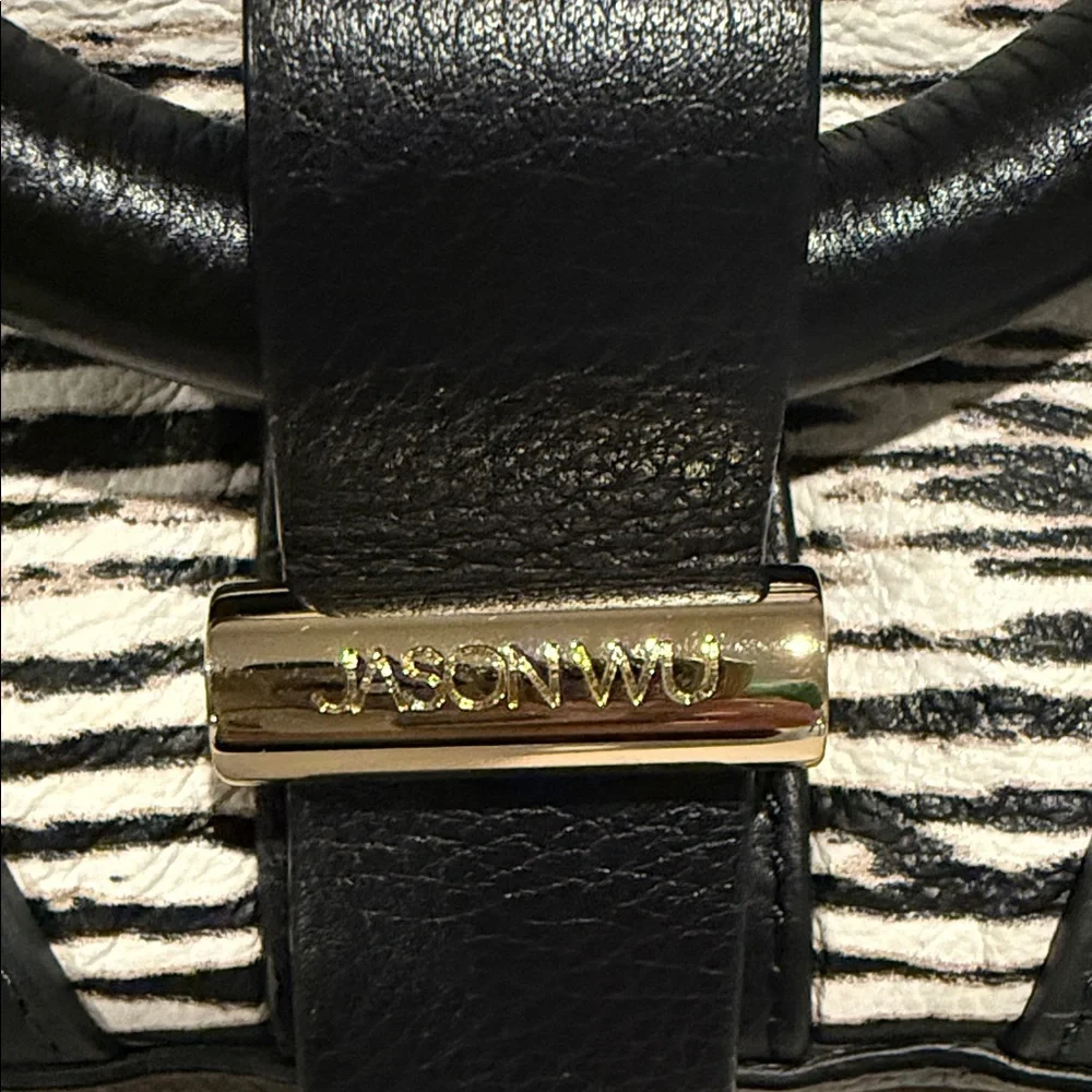 Jason Wu Black and White Patterned Clutch - Picture 2 of 10